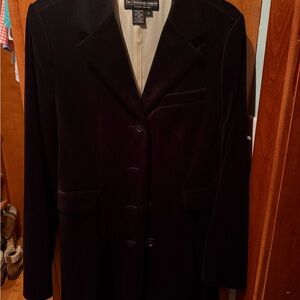 J. Peterman Elegant Black Velvet Jacket